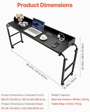 Vue 3 de Vevor Table De Lit