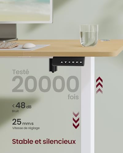 Vue 4 de Songmics Bureau Electrique Reglable