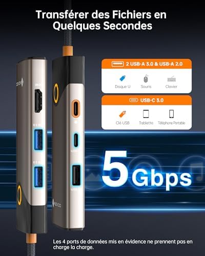 Vue 6 de Novoo Hub Usb