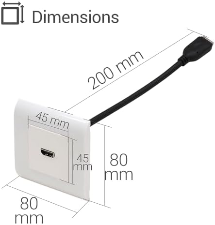 Vue 4 de Waytex Prise Murale Hdmi