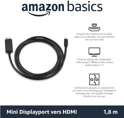 Vue 2 de Amazon Basics Mini Cable