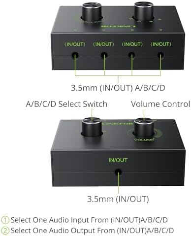 Vue 2 de Linkfor Ports Commutateur Audio