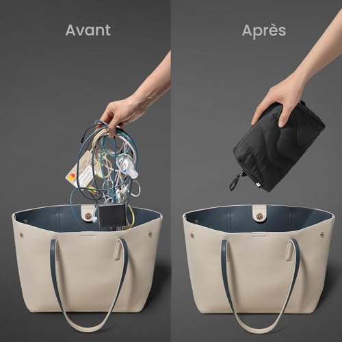 Vue 4 de Tomtoc Matelasse Sacoche Organisatrice