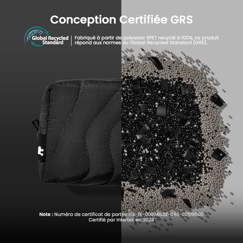 Vue 5 de Tomtoc Matelasse Sacoche Organisatrice