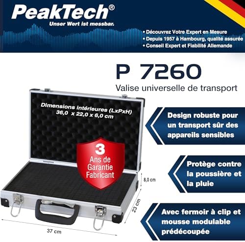 Vue 2 de Peaktech Mallette Universelle Pour