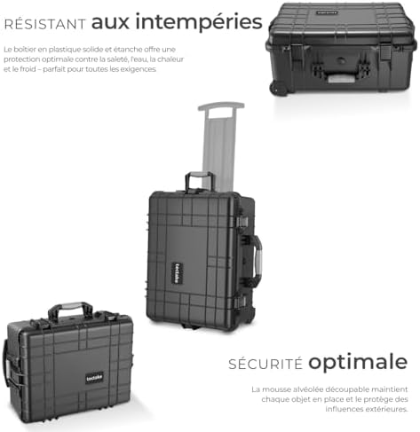 Vue 4 de Tectake Valise Roulettes