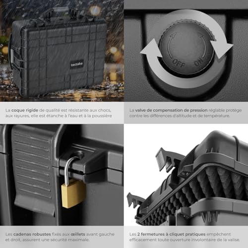 Vue 5 de Tectake Valise Roulettes