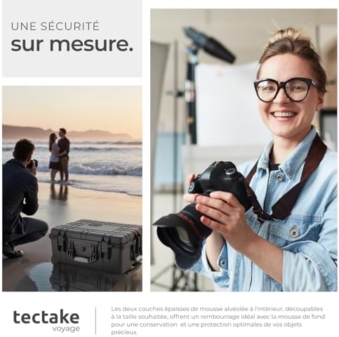 Vue 7 de Tectake Valise Roulettes