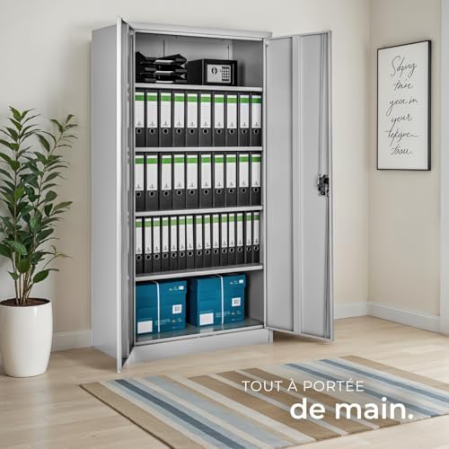 Vue 2 de Tectake Armoire De Bureau