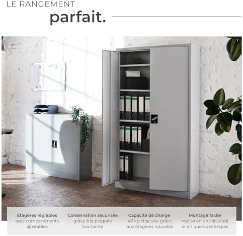 Vue 5 de Tectake Armoire De Bureau