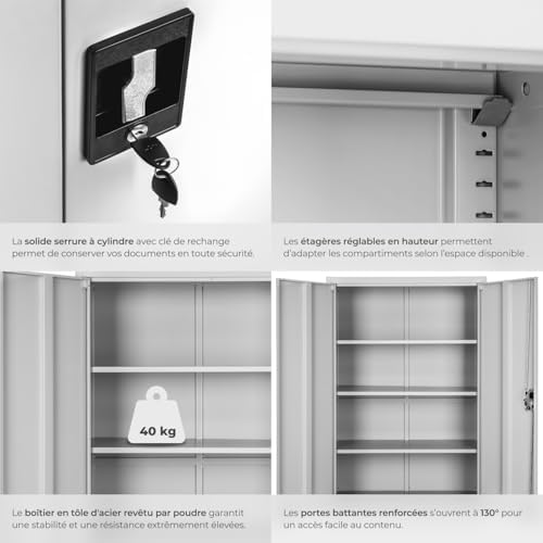 Vue 7 de Tectake Armoire De Bureau