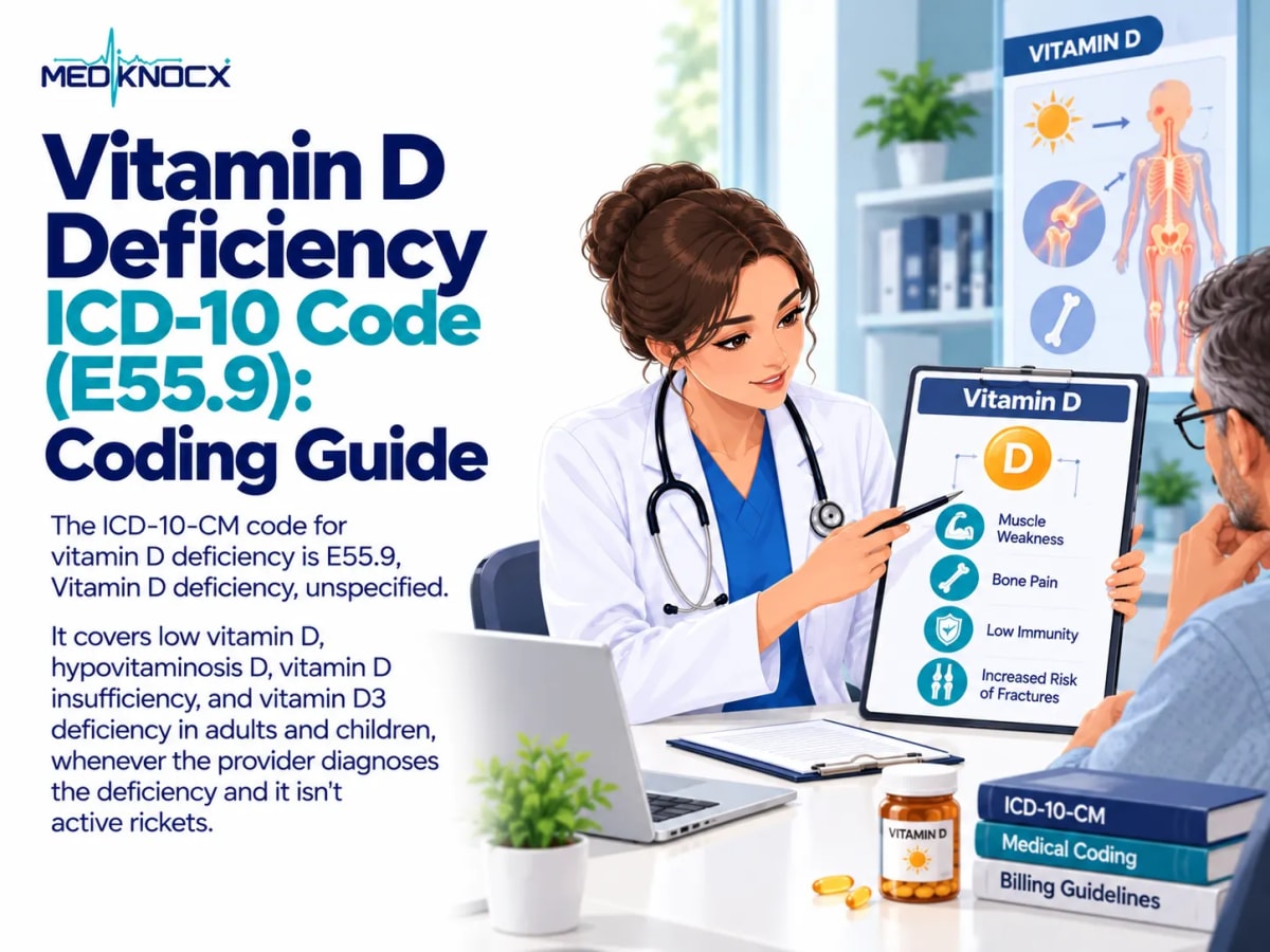Vitamin D Deficiency ICD-10 Code (E55.9): Coding Guide Vitamin D Deficiency ICD-10 Code (E55.9): Coding Guide