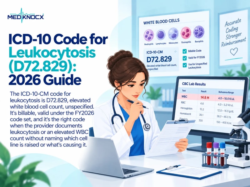 ICD 10 Code for Leukocytosis (D72.829) - 2026 Guide