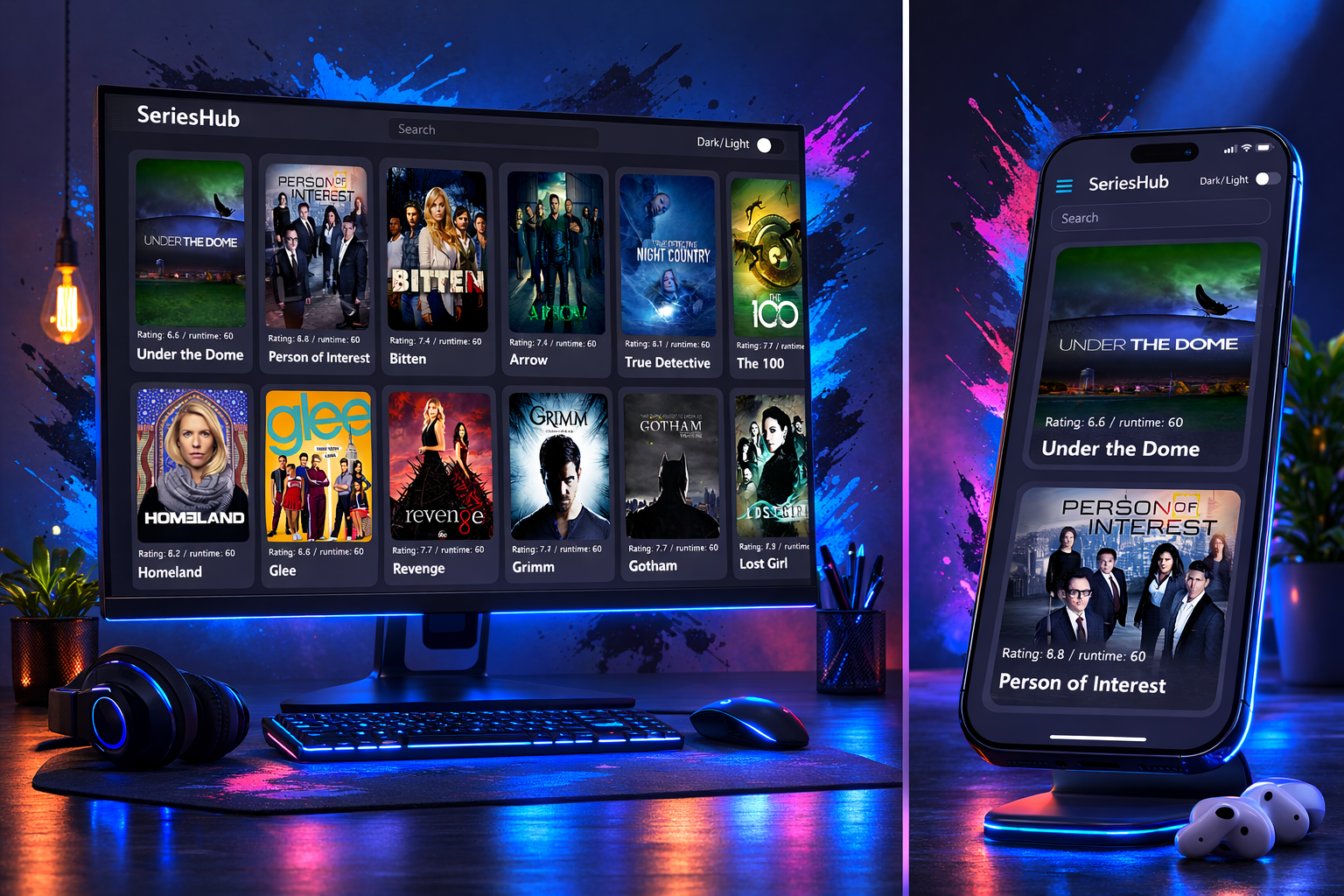 “Screenshot of a series streaming website demonstrating front end web developer services for startups project, featuring responsive design, user-friendly navigation, interactive UI, and modern web interface elements.”