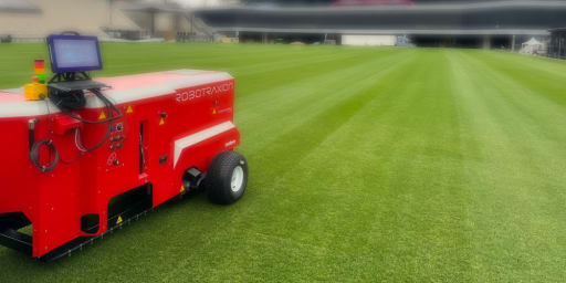 New field installation at Allegiant Stadium