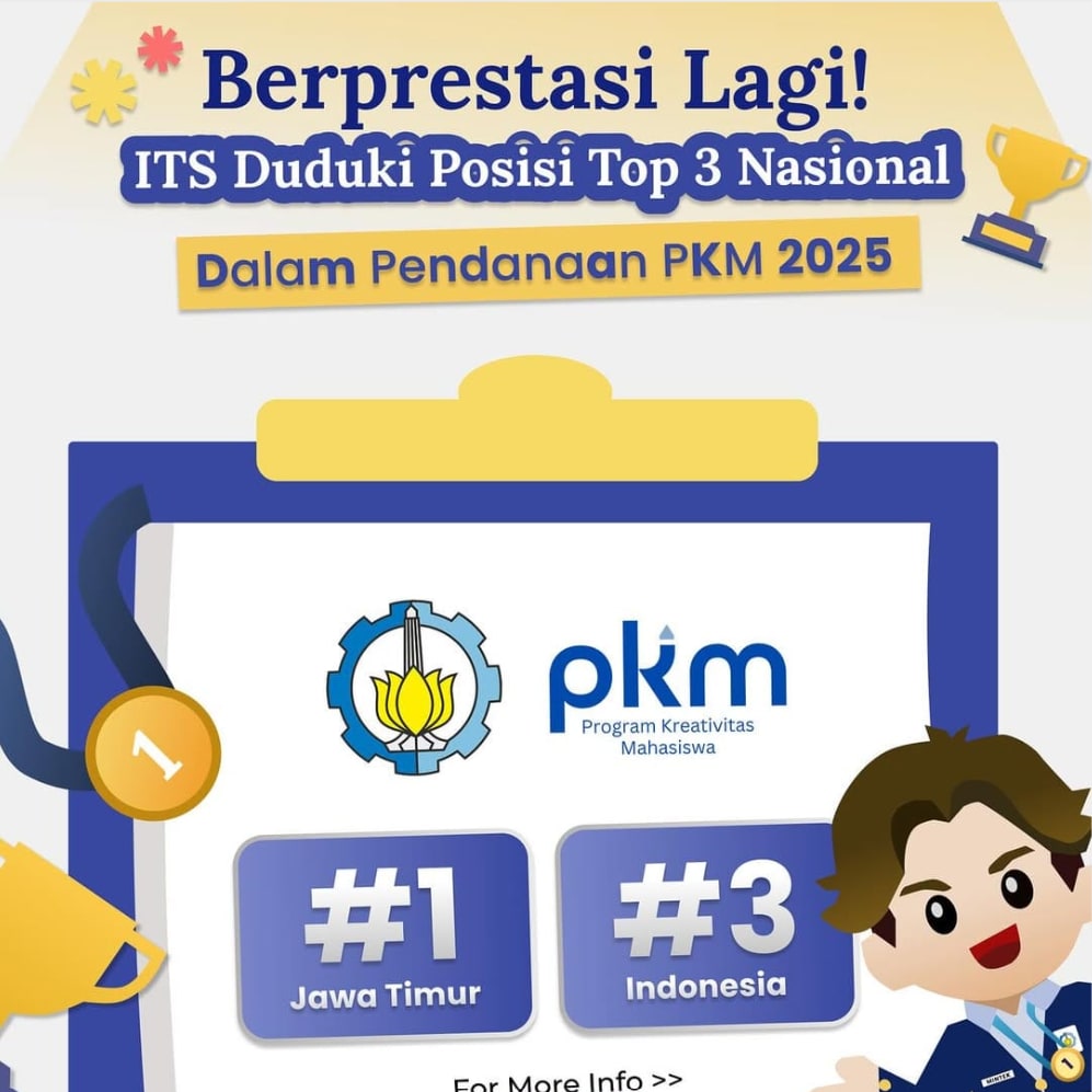 ITS Borong Pendanaan PKM 2025, Jadi Top 1 se-Jawa Timur!