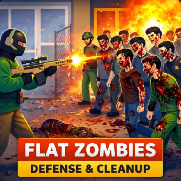Flat Zombies: Defense & Cleanup