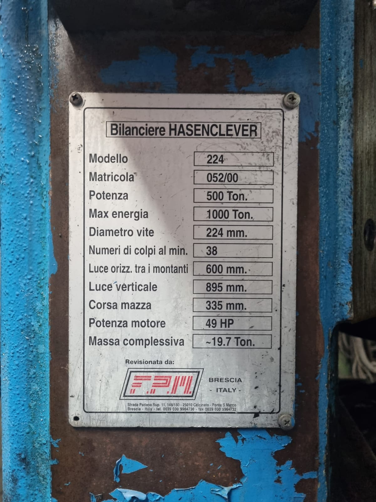 HASENCLEVER FPPN Ø 224 mm - 500 ton Friksiyon Pres - Friksiyon Presler - 3