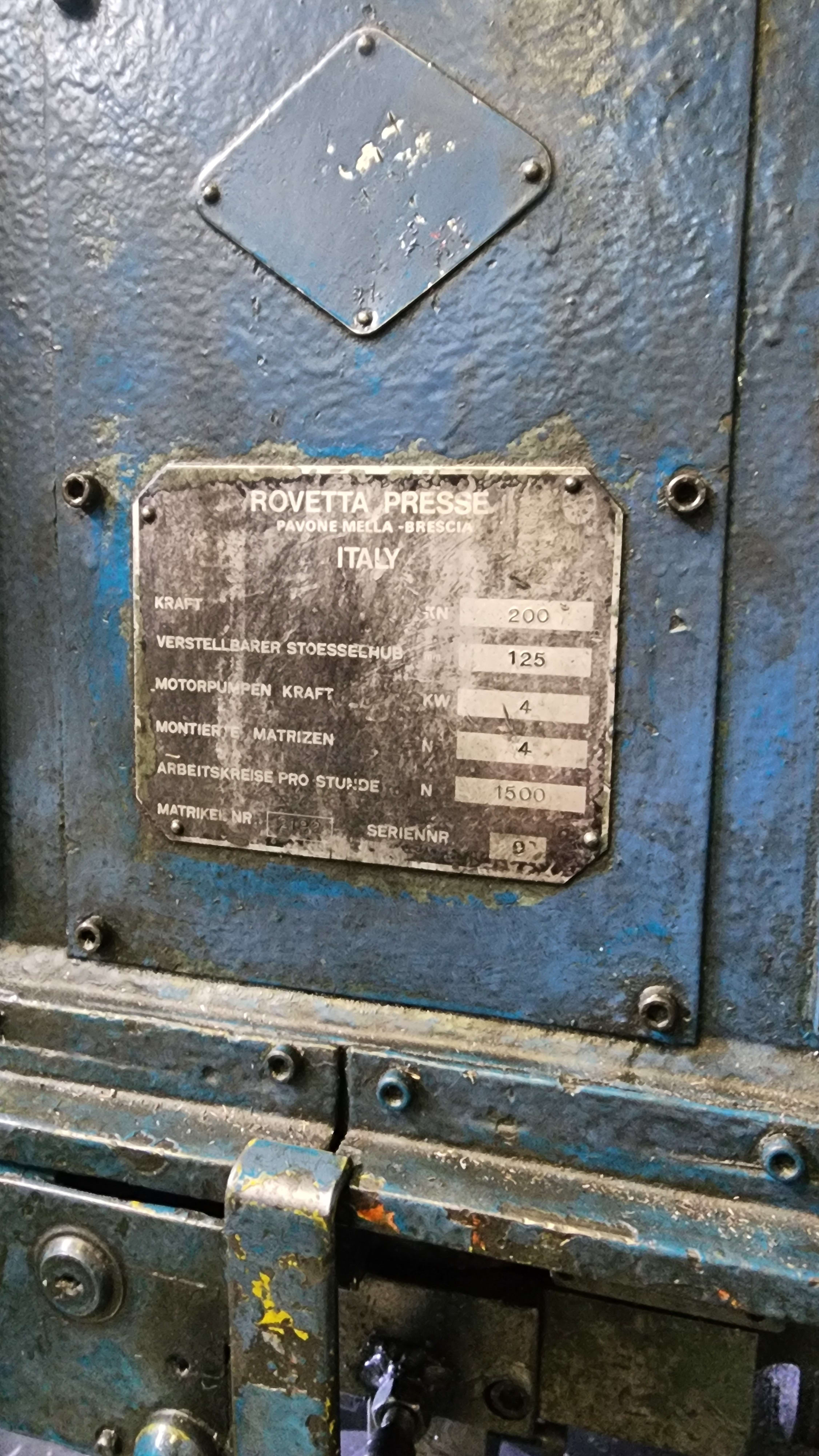 ROVETTA 20 ton Döner Tablalı Çapak Kesme Presleri (2 adet) - Çapak Kesme Presleri - 2