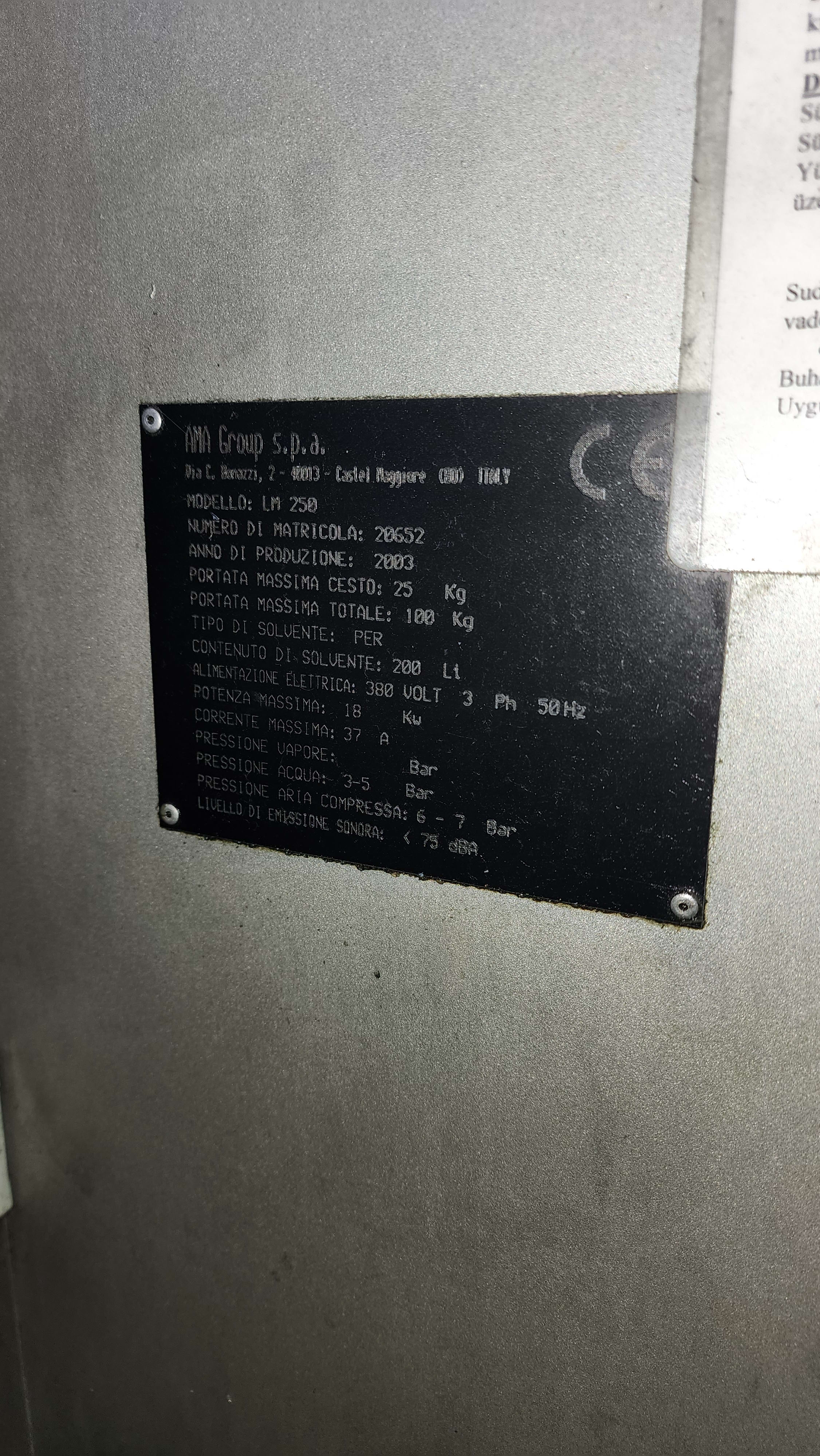 Delfino LM250 Perkloretilen Solvent Bazlı Yıkama (Yağ Alma) Makinesi - Endüstriyel Yıkama (Yağ Alma) Makineleri - 8