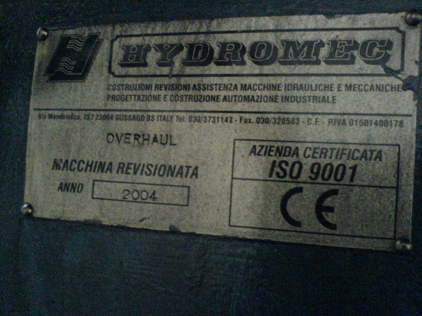 Hydromec HF 3600 - IS SOLD - Brass Hot Forging Press - 13