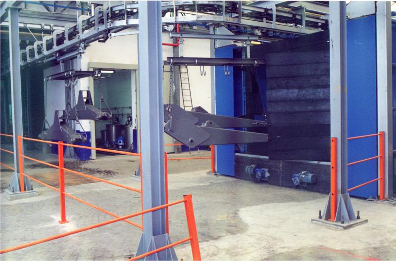 Cogeim Continuous feed – pass-through – hanging load type shot blasting machine - GTU Series - Shotblasting Machines - 11