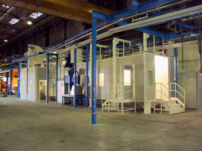 Cogeim Continuous feed – pass-through – hanging load type shot blasting machine - GTU Series - Shotblasting Machines - 4