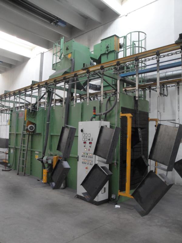 Cogeim Continuous feed – pass-through – hanging load type shot blasting machine - GTU Series - Shotblasting Machines - 3