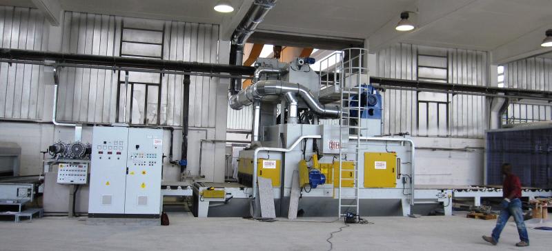 Cogeim Continuous feed type shot blasting machine for marble, granite and natural stone products – mod. STL - Shotblasting Machines - 20