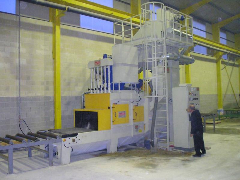 Cogeim Continuous feed type shot blasting machine for marble, granite and natural stone products – mod. STL - Shotblasting Machines - 19