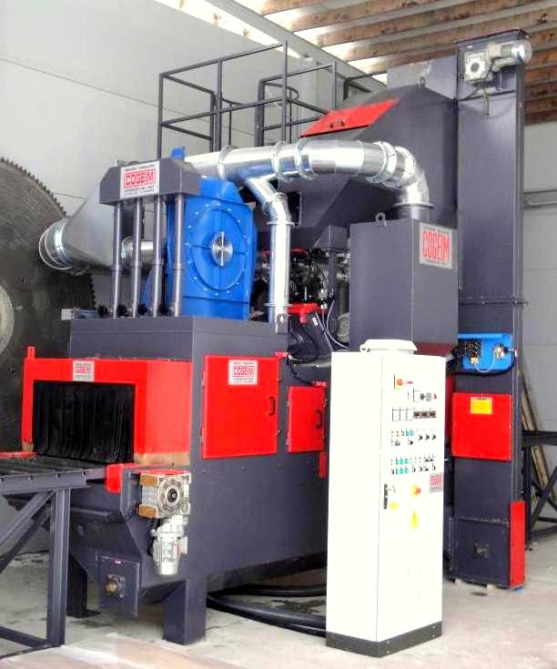 Cogeim Continuous feed type shot blasting machine for marble, granite and natural stone products – mod. STL - Shotblasting Machines