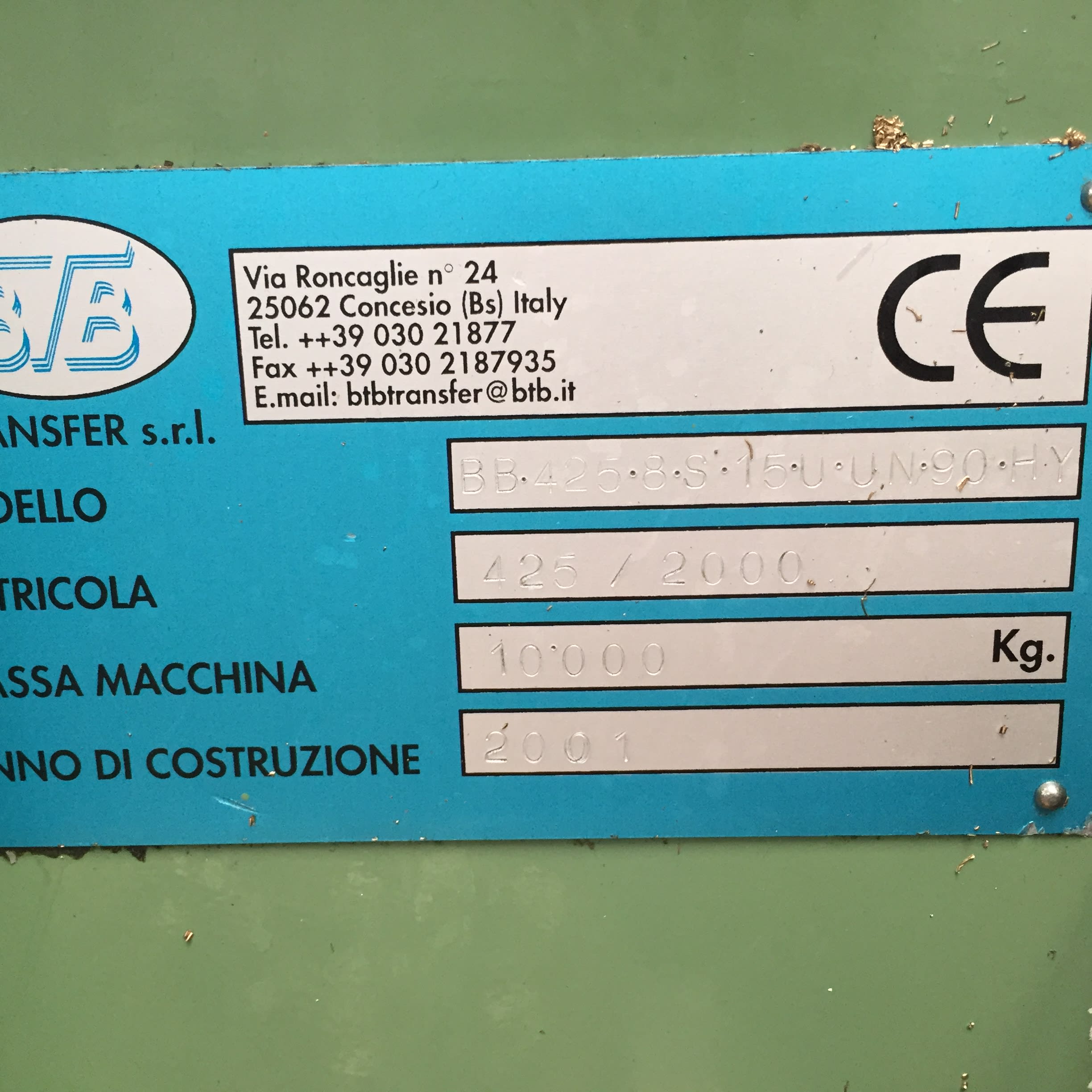 Zobbio - BTB BTB 15 Units BB 425.8S.15U.UN.90.HY REF.AT 265 - Transfer Machines - 8