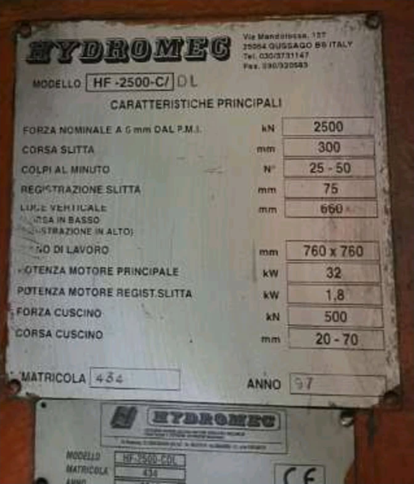 Hydromec HF2500 250 ton Forging Line with Automatic Press - Brass Hot Forging Press - 8