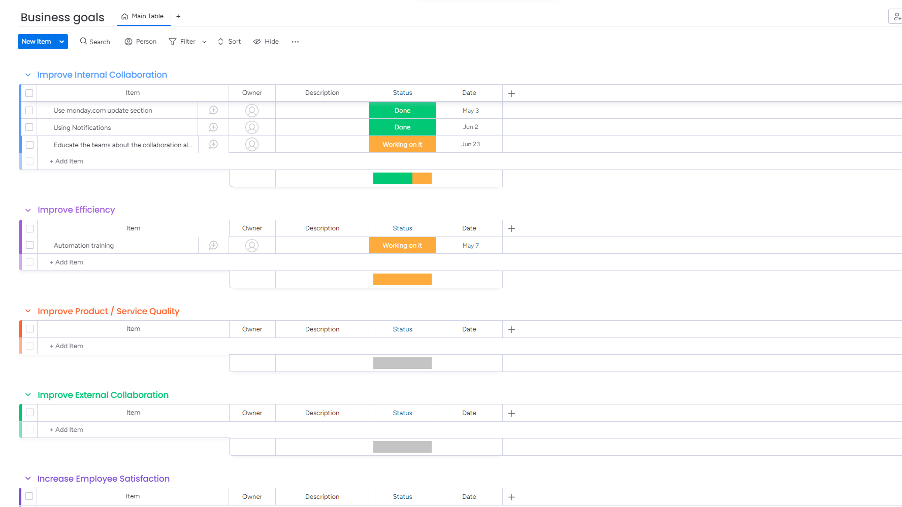 monday Spaces - create, share, and modify workspaces