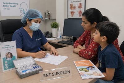 When should child see ENT doctor Lucknow HealthNest Clinic