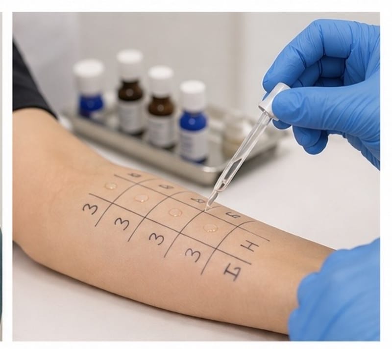 Allergy skin prick test Lucknow - allergic rhinitis testing AIIMS fellow - HealthNest Clinic