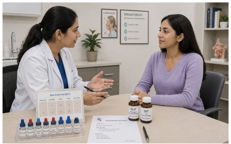 Allergy immunotherapy Lucknow - subcutaneous sublingual SCIT SLIT treatment - HealthNest Clinic