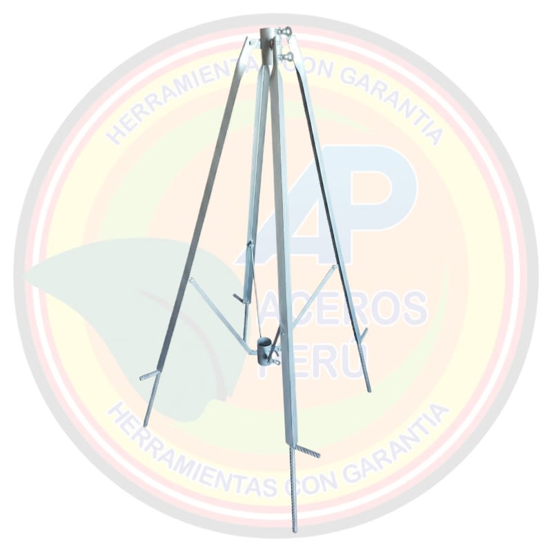 Cuatripode Metalico de angular 1 ½" y de 2" con doble seguro con pisadera