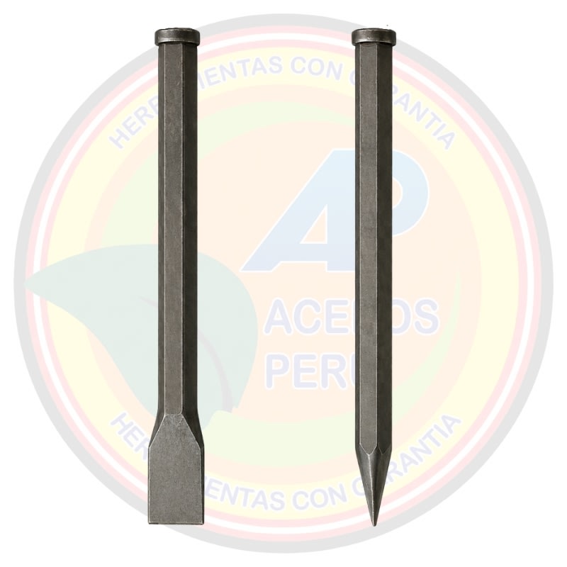 Cincel de Punta y Plana Tipo Hexagonal