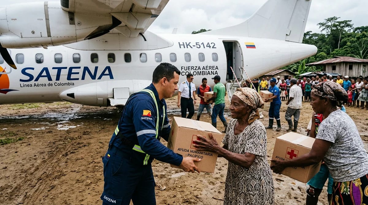 Satena dispone vuelos especiales y regulares para ayuda humanitaria