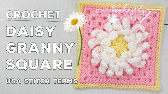 Create your own 3D Daisy Flower Granny Square