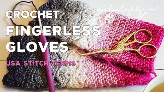 Create your own Fantail Shell Stitch Fingerless Gloves