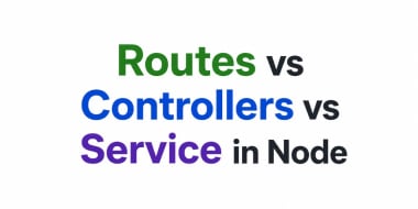 Node.js Routes vs Controllers vs Services