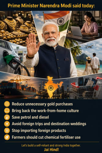 Click to enlarge PM Narendra Modi Hyderabad Speech: 6 Things He Asked Every Indian to Do Amid West Asia Oil Crisis