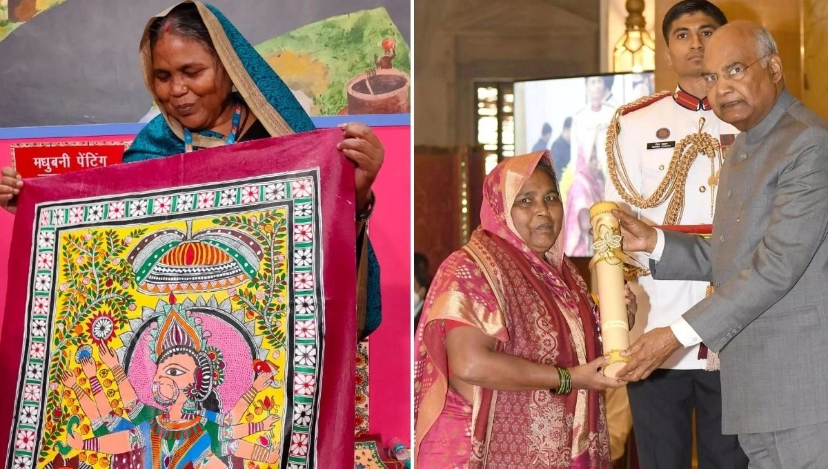 मधुबनी कला ने जिस दुलारी देवी को पद्मश्री तक पहुंचाया, बजट प्रस्तुत करने के दौरान वे पहन वित्त मंत्री ने लगाए चार चांद