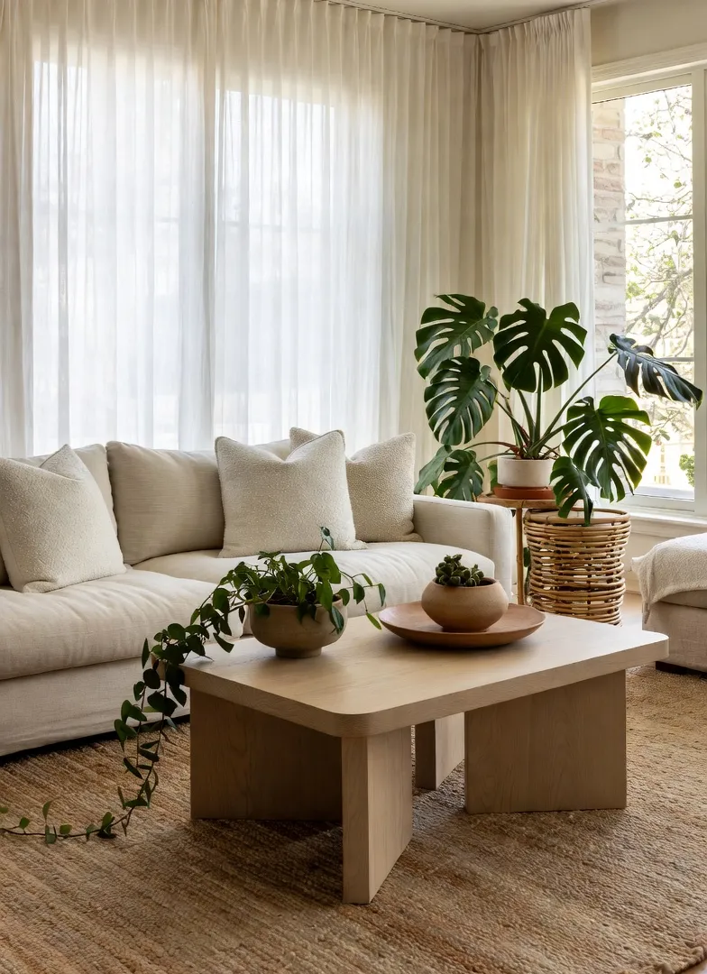 Warm Organic Modern Living Room