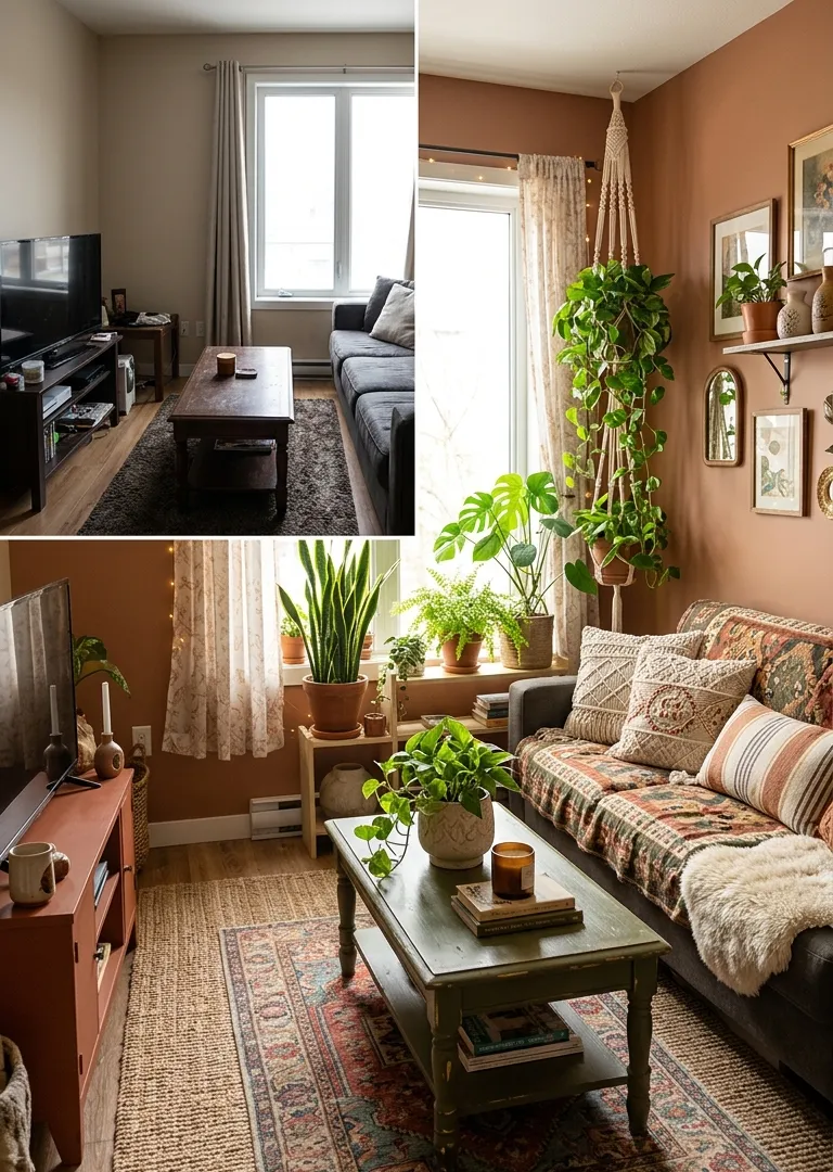 Budget-friendly bohemian living room decor swaps and DIY ideas, boho style 2026