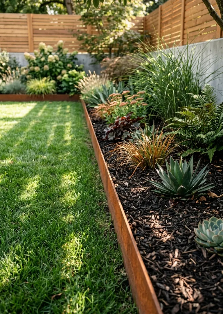 backyard border modern minimalist style