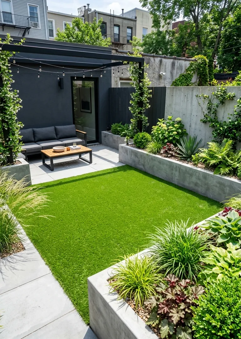 small backyard modern urban style