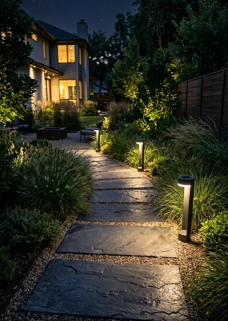 backyard pathway modern elegant style